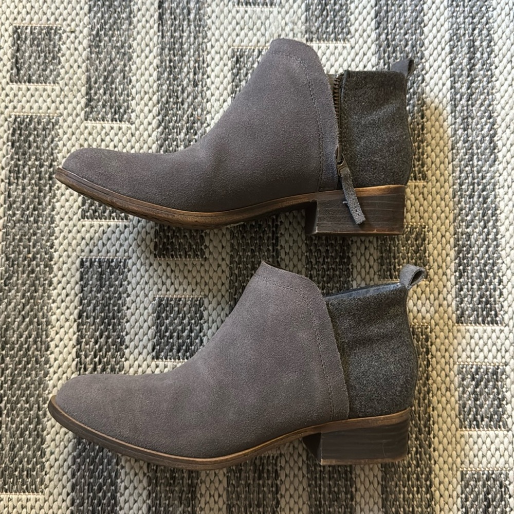 Toms Women’s Ankle Boots Booties Faux Suede Grey